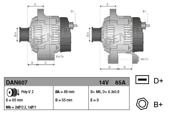 Compre DAN607 Denso Gerador