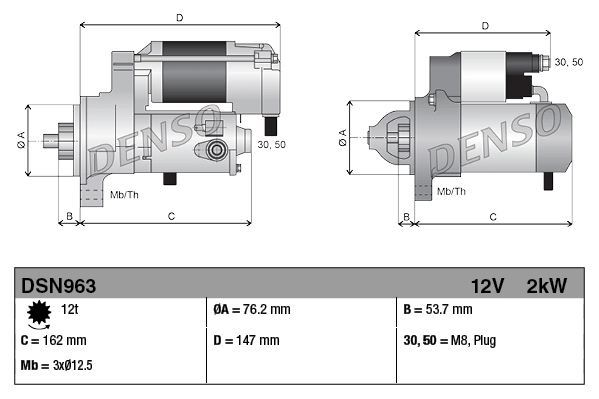 Motor de arranco DSN963 Denso