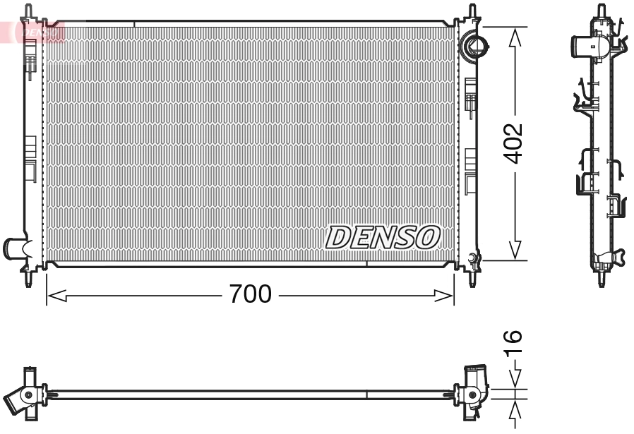 Radiador de esfriamento de motor Chrysler 1350A694