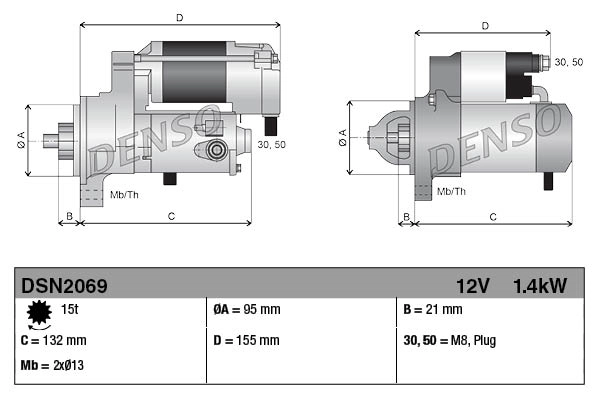 Motor de arranco Denso DSN2069 preço, a partir de 167,54 USD