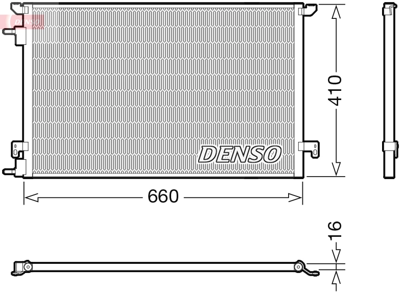 DCN20045 Denso Radiador de aparelho de ar condicionado