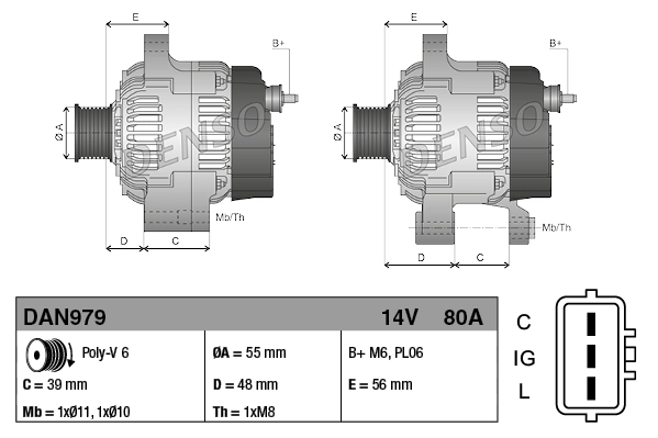Gerador Denso DAN979 preço, a partir de 229,96 USD