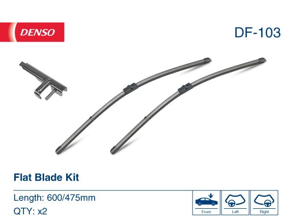 Limpa-pára-brisas do pára-brisas, kit de 2 un. Denso DF103 preço, a partir de 25,17 USD