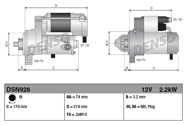 Motor de arranco Denso DSN928 preço, a partir de 135,06 USD