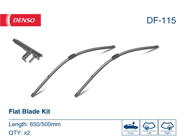 Limpa-pára-brisas do pára-brisas, kit de 2 un. Denso DF115 preço, a partir de 55,24 USD