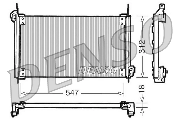 Radiador de aparelho de ar condicionado para Fiat Bravo I 182