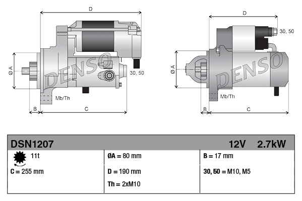 Motor de arranco Denso DSN1207 preço, a partir de 131,32 USD