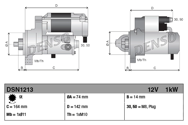 Motor de arranco Denso DSN1213 preço, a partir de 125,99 USD