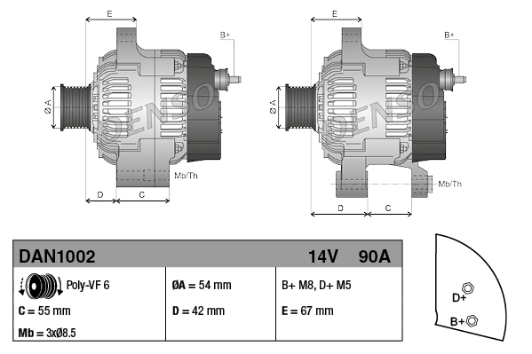 Gerador Denso DAN1002 preço, a partir de 140,27 USD