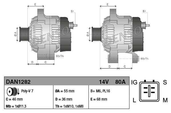 Gerador Denso DAN1282