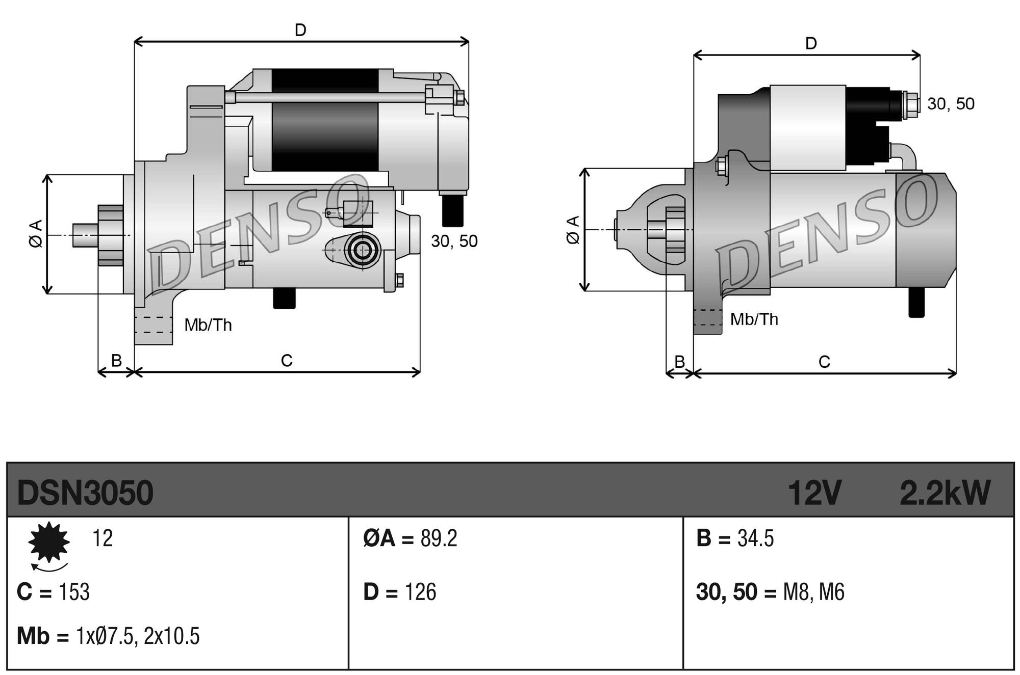 Motor de arranco Denso DSN3050 preço, a partir de 211,49 USD