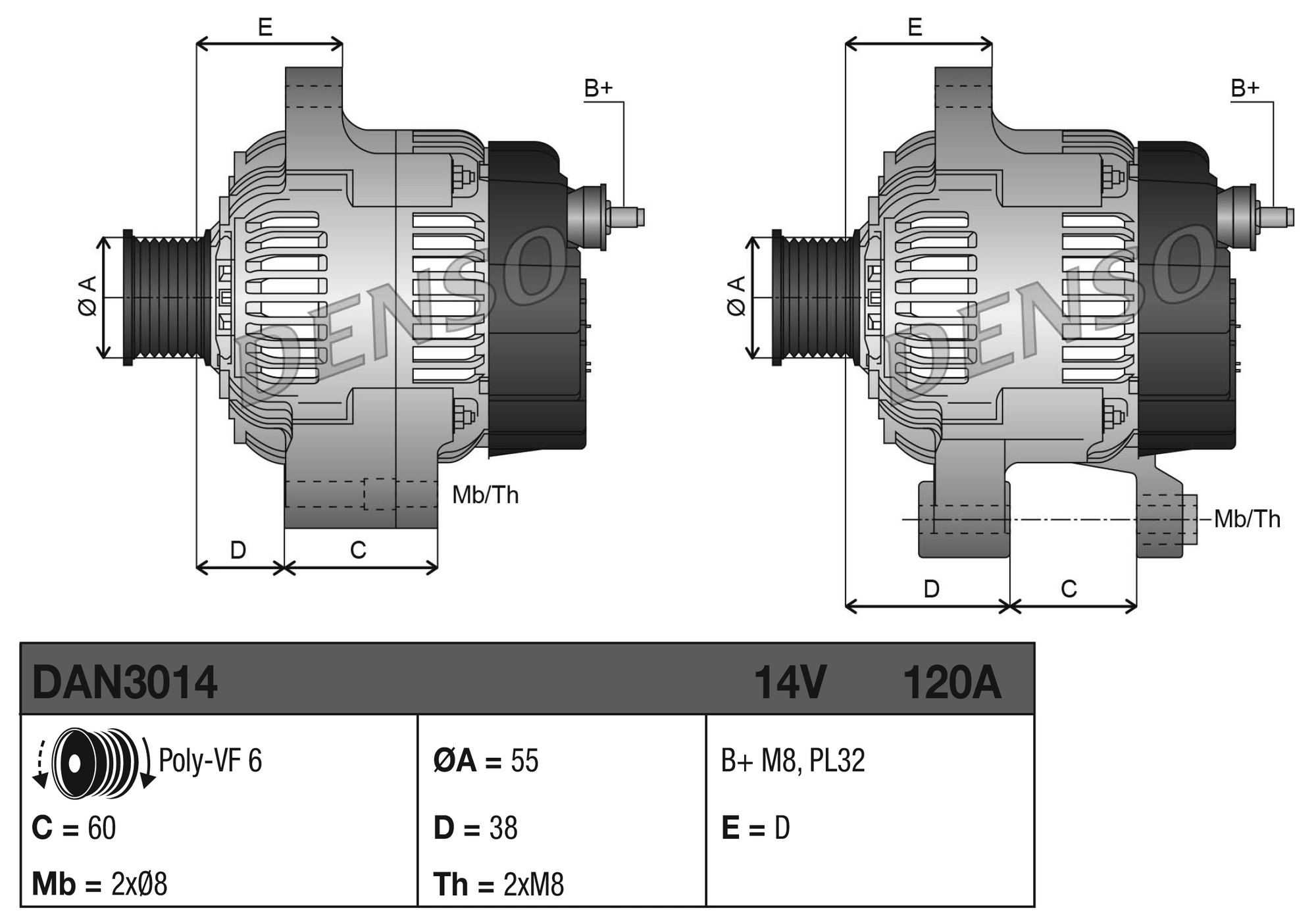 Gerador Denso DAN3014 preço, a partir de 203,97 USD