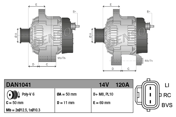 Compre DAN1041 Denso Gerador