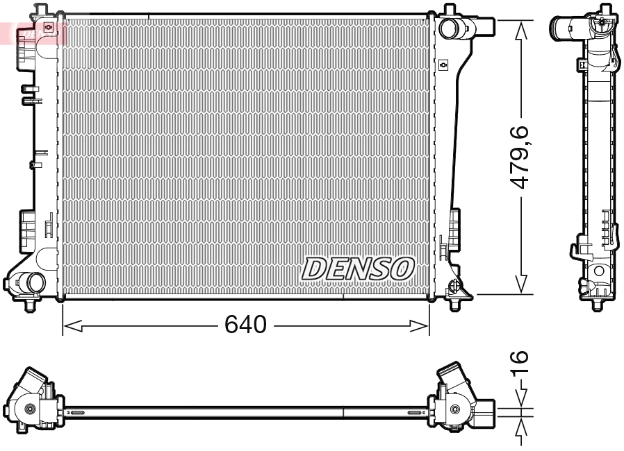 13576 TYC Radiador de esfriamento de motor