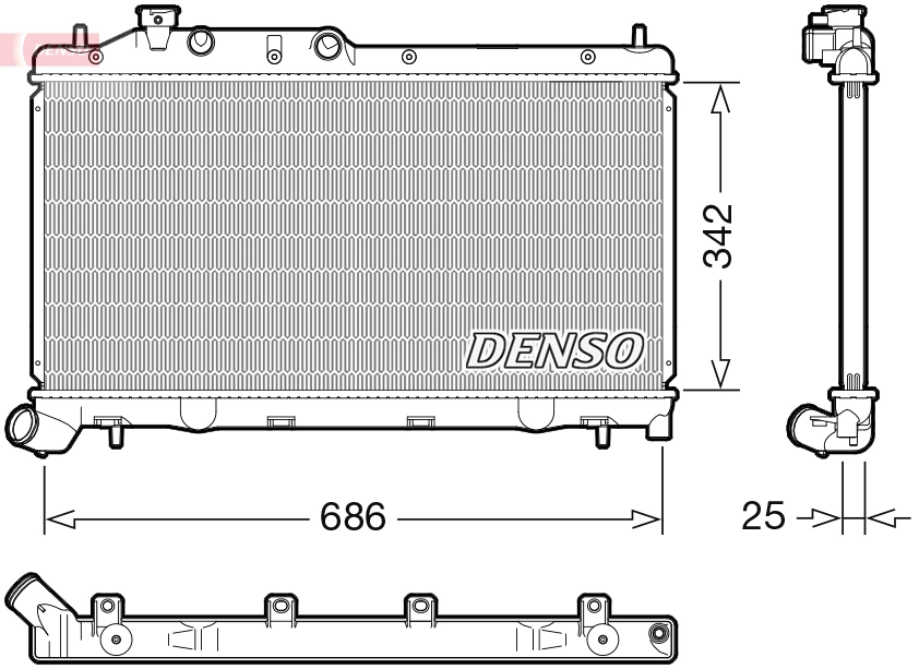 Radiador de esfriamento de motor 026M07 Jdeus