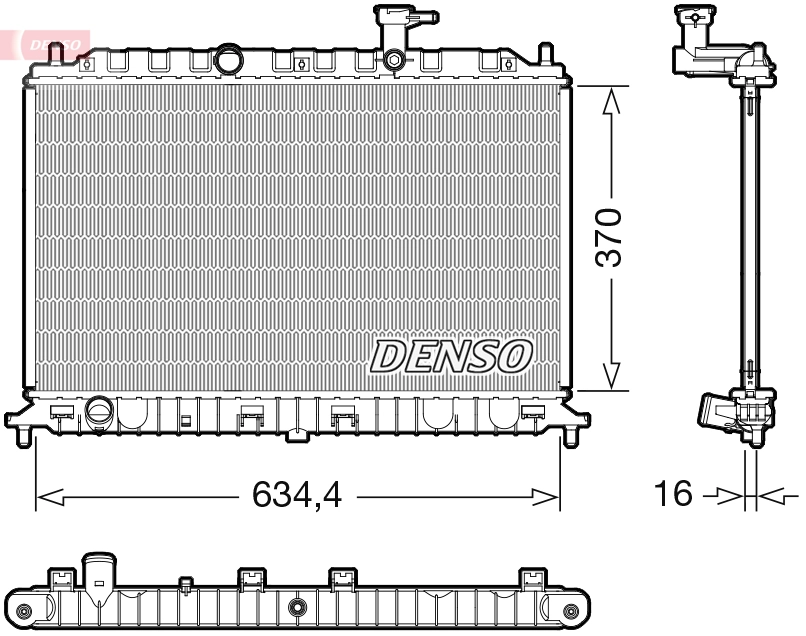  Radiador de esfriamento de motor KIA Rio II sedan (JB) (2005 - 2011) II