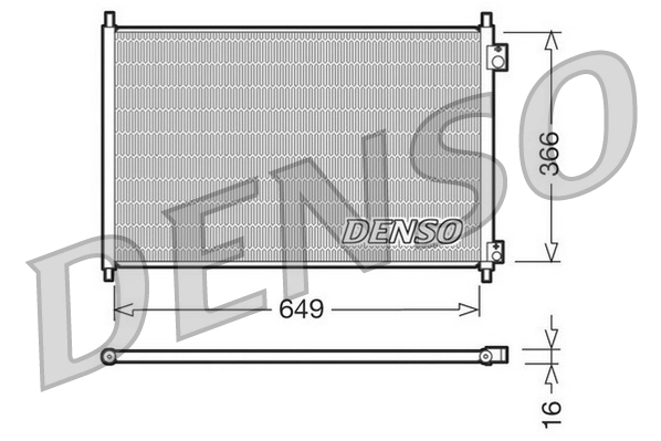 Radiador de aparelho de ar condicionado Honda Accord VI CG