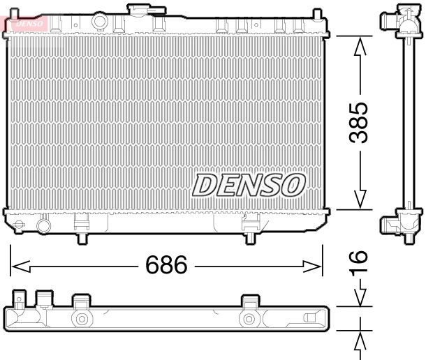 Radiador de esfriamento de motor para Nissan Almera B10RS