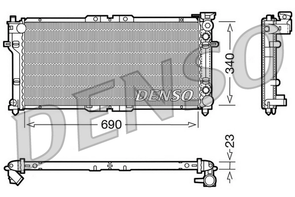 FS1115200C Mazda Radiador de esfriamento de motor