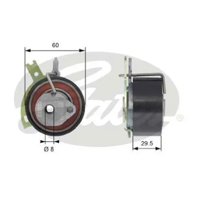 Rolo de reguladora de tensão da correia do mecanismo de distribuição de gás Fiat/Alfa/Lancia 9683273480