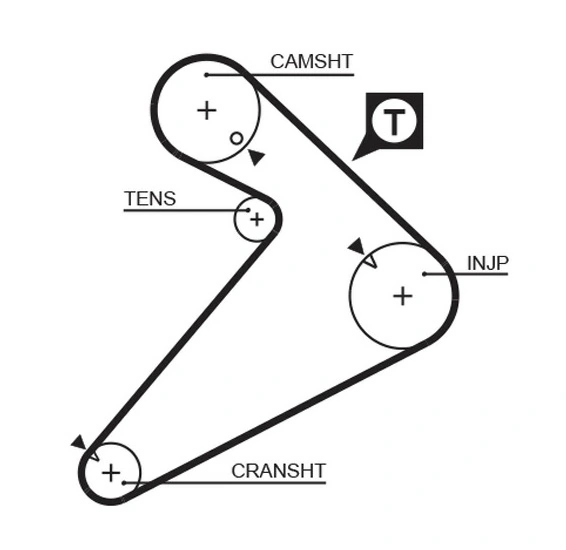 2431542101 Hyundai/Kia Correia do mecanismo de distribuição de gás