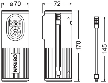 Compressor para o bombeio de pneus Osram OTIR2000 preço, a partir de 89,65 USD