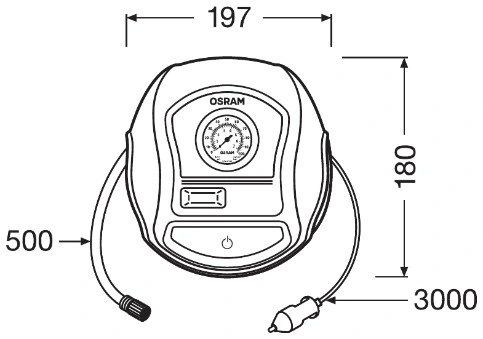 OTI200 Osram Compressor para o bombeio de pneus