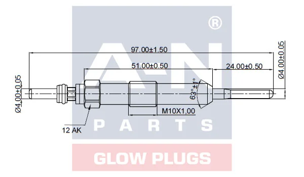 Vela de incandescência Renault DUSTER 1 HS