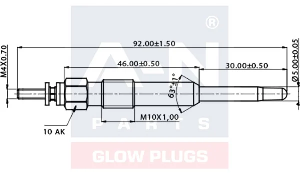 Vela de incandescência para Renault Clio LB0, LB1, LB2