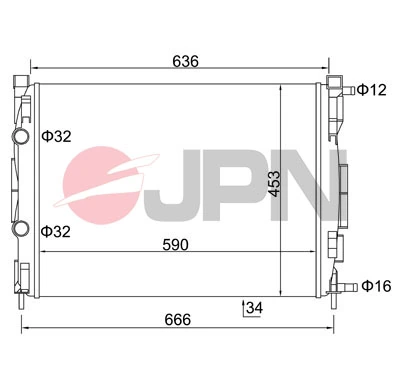 Radiador de esfriamento de motor BM997 Magneti Marelli