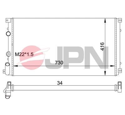 4415064 Renault (RVI) Radiador de esfriamento de motor