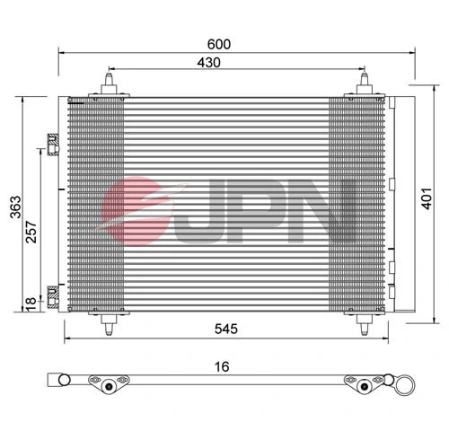 Radiador de aparelho de ar condicionado Peugeot 408 RUSSIA 