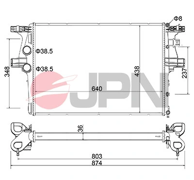 Radiador de esfriamento de motor para Iveco Daily VI 