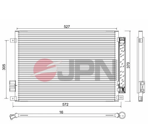  Radiador de aparelho de ar condicionado Fiat 500 hatchback (312) (2007 - 2026) 