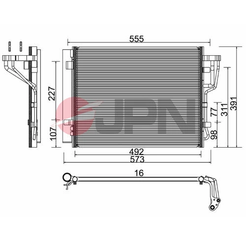 Radiador de aparelho de ar condicionado para KIA Ceed  ED