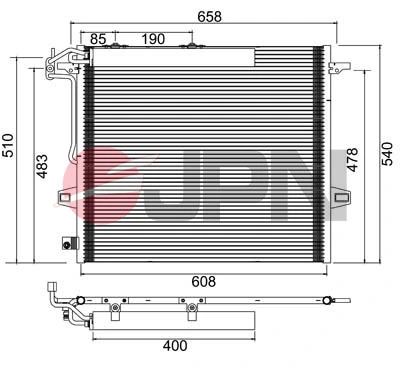 Radiador de aparelho de ar condicionado Mercedes ML/GLE  W164