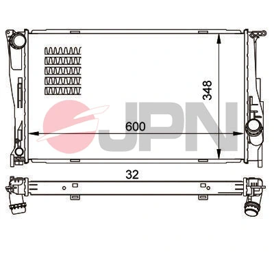  Radiador de esfriamento de motor BMW 1 hatchback (E81) (2006 - 2012) 