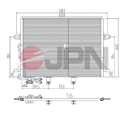  Radiador de aparelho de ar condicionado Mercedes E sedan (W211) (2002 - 2008) 