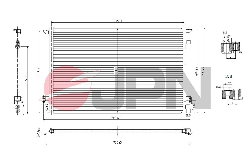 Compre 24419327 Fiat/Alfa/Lancia Radiador de aparelho de ar condicionado