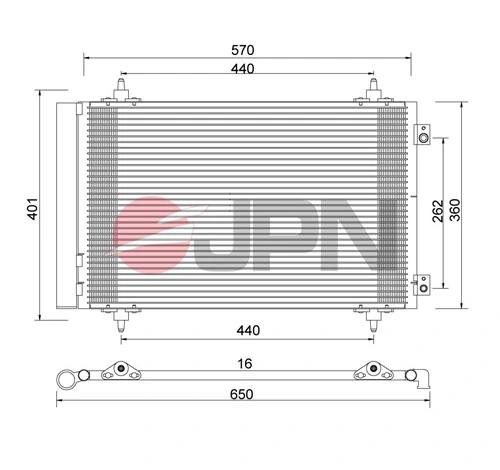 8660003646 Renault (RVI) Radiador de aparelho de ar condicionado