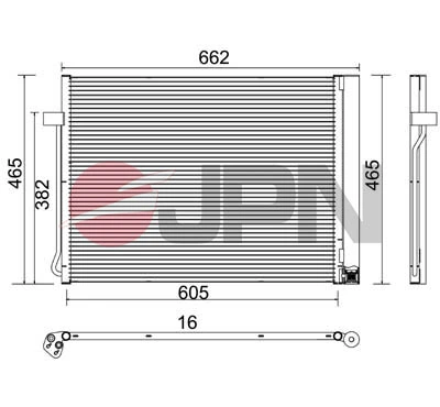 Radiador de aparelho de ar condicionado para BMW X5  E70