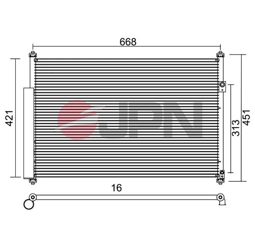  Radiador de aparelho de ar condicionado Suzuki Grand Vitara SUV (JB) (2005 - 2026) 