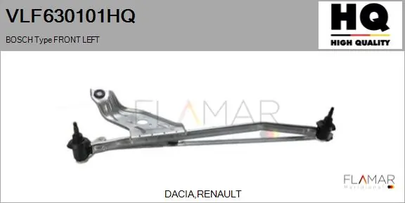 Trapézio de limpador pára-brisas para Dacia Duster  HM