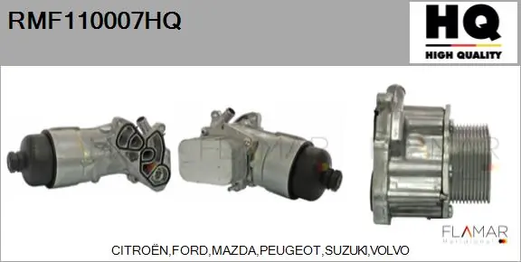 Radiador de óleo (frigorífico), debaixo de filtro 1103K0 Toyota