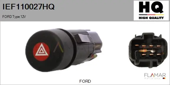 Botão de ativação do sinal de emergência HMP97KG13A350AC Hmpx