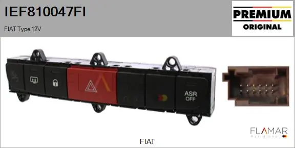 735586149 Fiat/Alfa/Lancia Botão de ativação do sinal de emergência