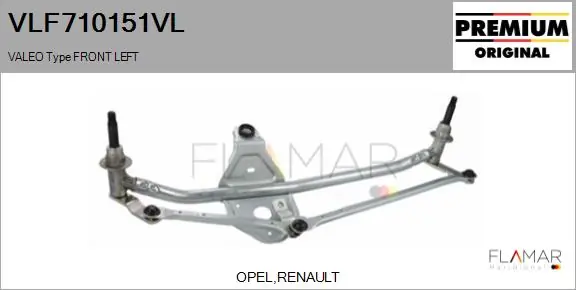Trapézio de limpador pára-brisas 93160900 Peugeot/Citroen