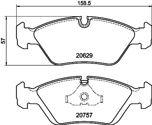 Sapatas do freio dianteiras de disco para BMW 5 E28