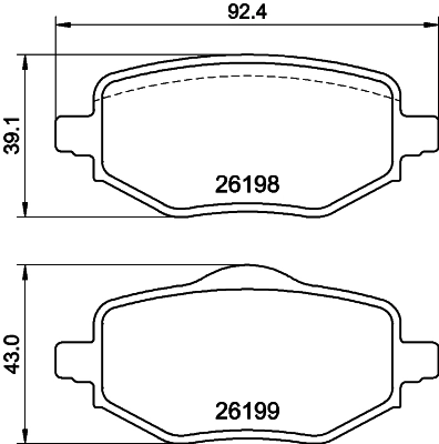Compre 1680301680 Opel Sapatas do freio traseiras de disco