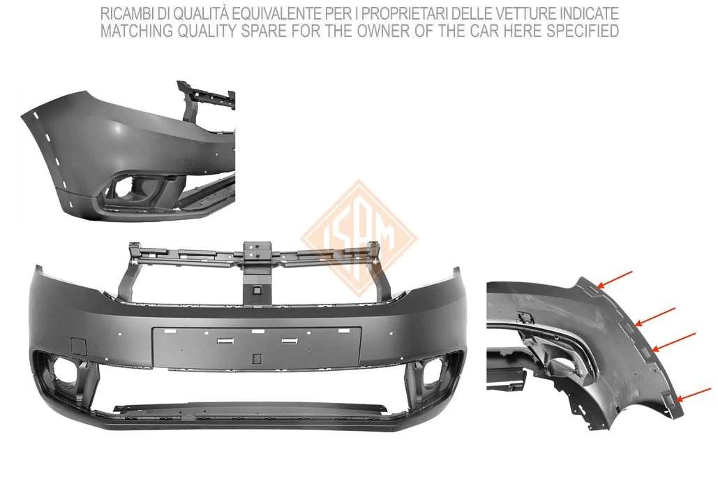 Pára-choque dianteiro KH1302903 Starline